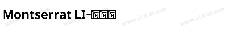 Montserrat LI字体转换